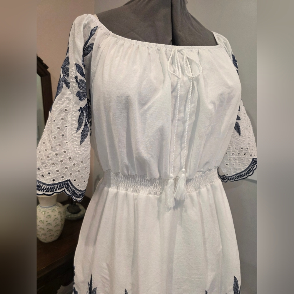 NWT 3X Embroidered Cotton Dress - Picture 6 of 8